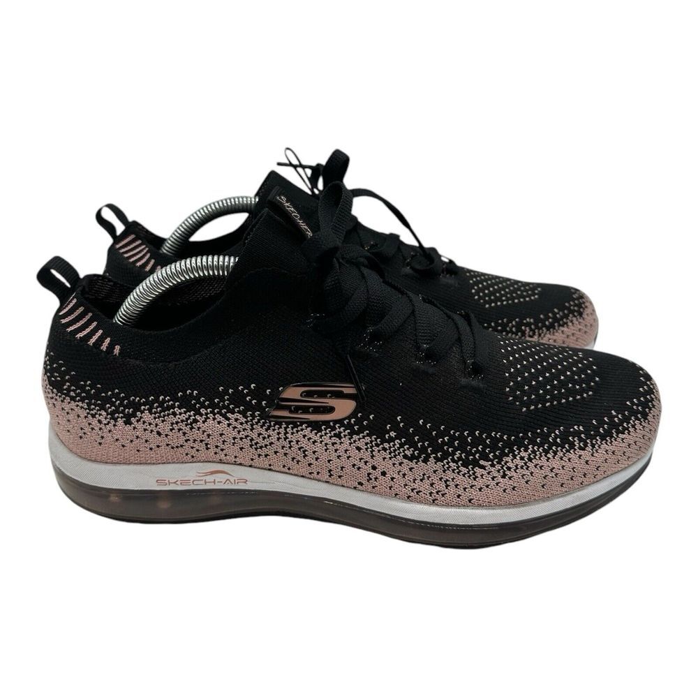 Skechers Skech-Air Element Shoes Women's 11 Black Pink Stretch Fit Sneaker 12647